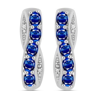 BUY 925 SILVER RUBY GLASS FILLED GEMSTONE EARRING